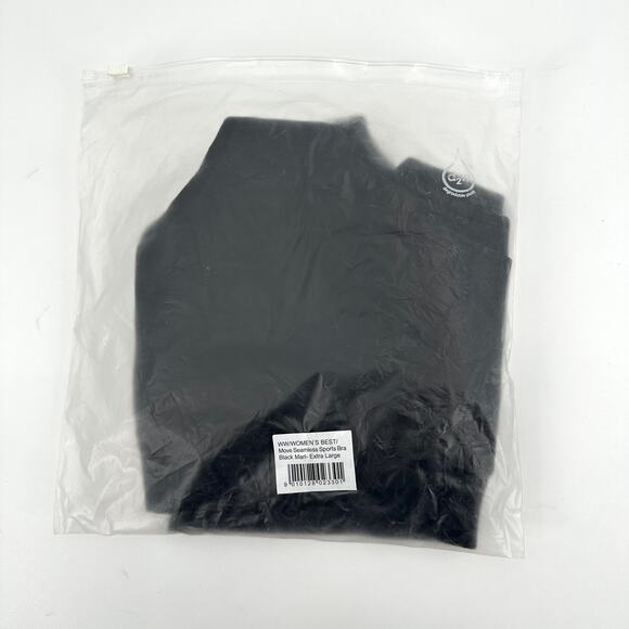 Women's Best Move Seamless Sports Bra in black marl Size XL - Picture 7 of 8